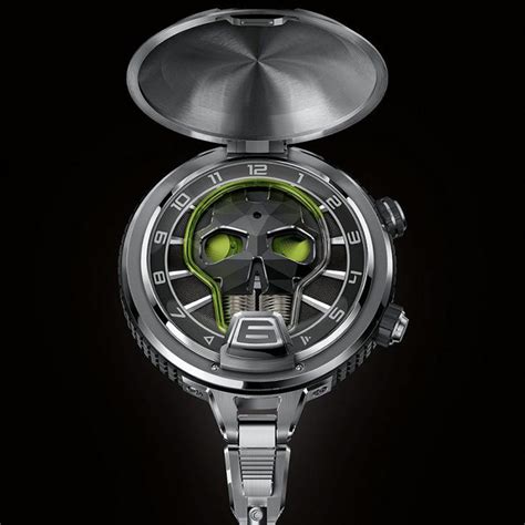 skull wrist watch history.